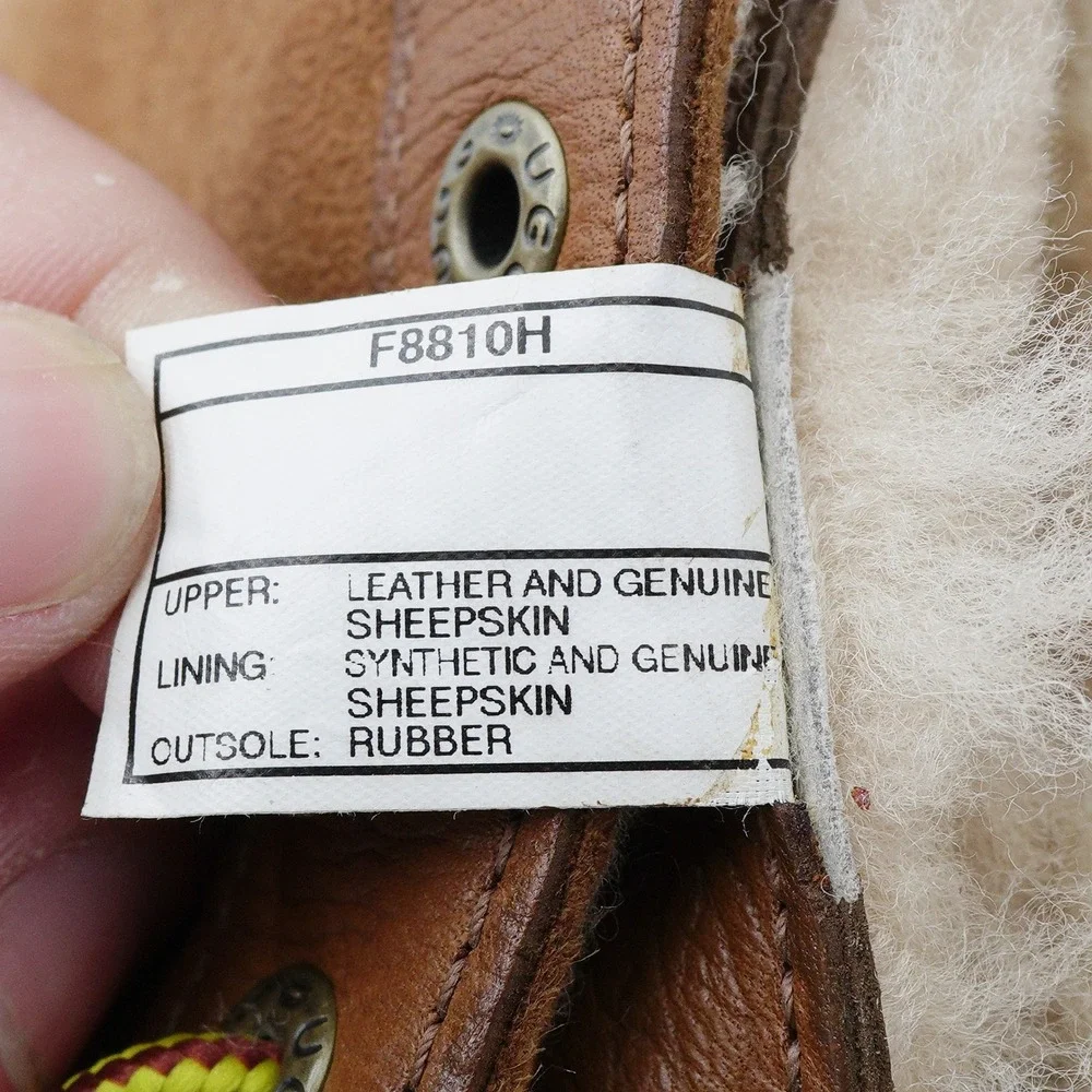 UGG Womens US 7 Chestnut Adirondack Boot Tall III Leather Fur Lined Winter Boots